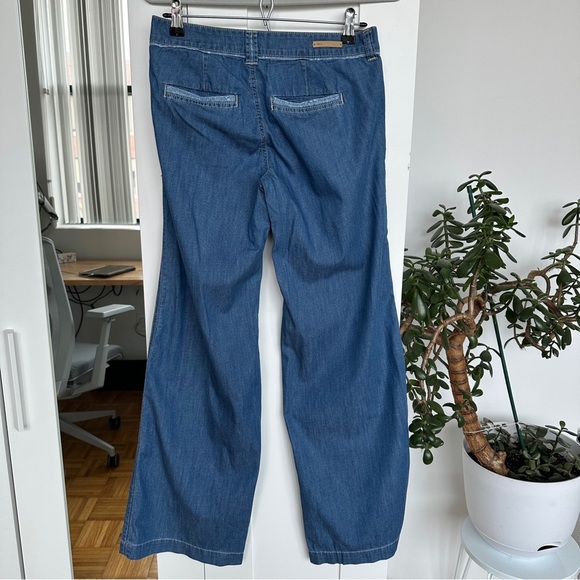 Pilcro and the Letterpress Pilcro Wide Leg Chambray Jeans, NWOT Size 6 - Picture 3 of 10